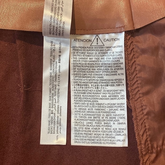 ZARA pleated faux leather mini skirt with belt Pink Size XS - Picture 10 of 16